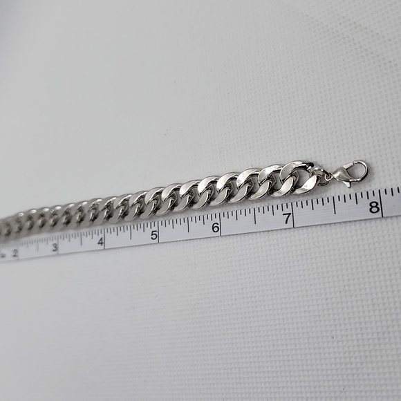 Men's Triple Dial Quartz Silver Tone Watch & Bracelet Set - Picture 6 of 11